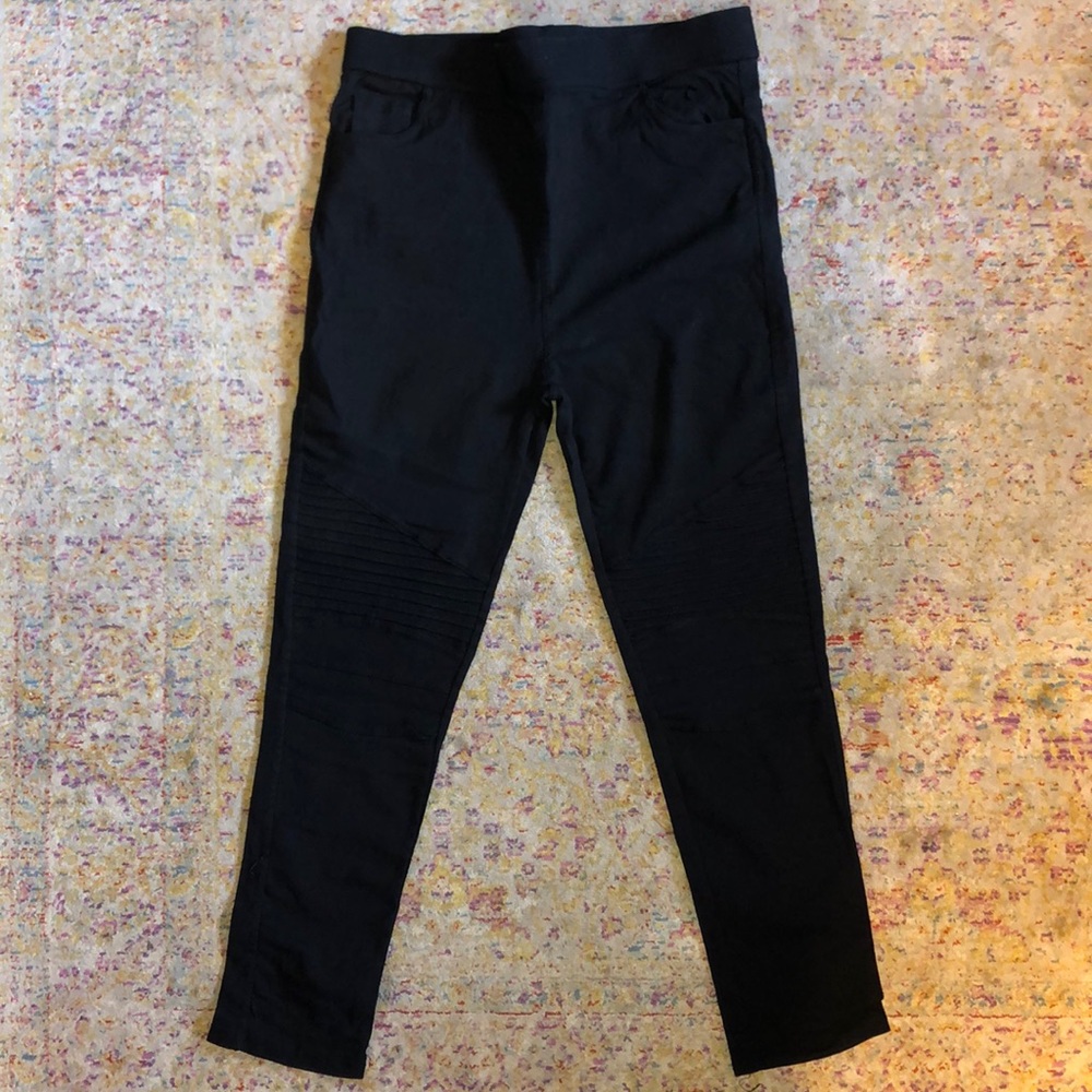 Moto style black Jeggings
